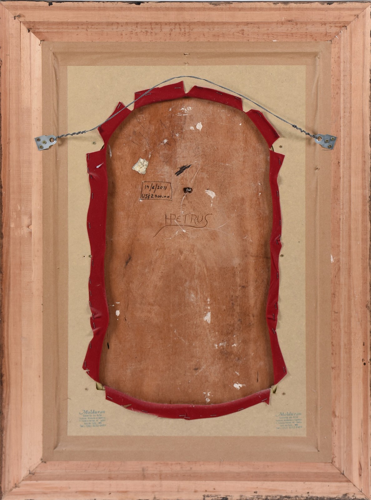 Placa decorativa de madeira com imagem de Nossa Senhora entalhada. - foto 3 de 4