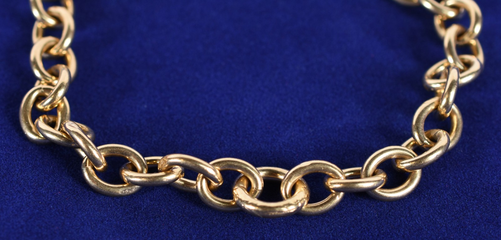 Pulseira de ouro 18k, contraste 750, feitio elos grandes (Por motivos... - foto 2 de 5
