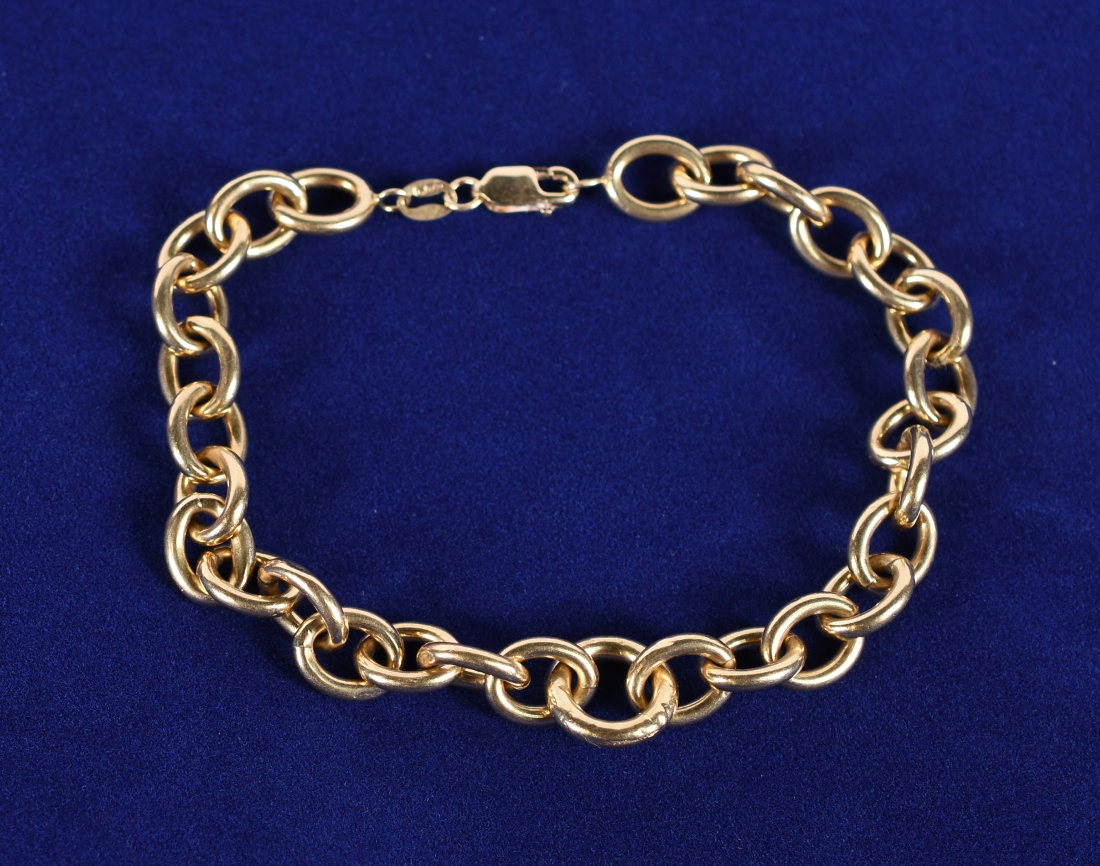 Pulseira de ouro 18k, contraste 750, feitio elos grandes (Por motivos... - foto 1 de 5