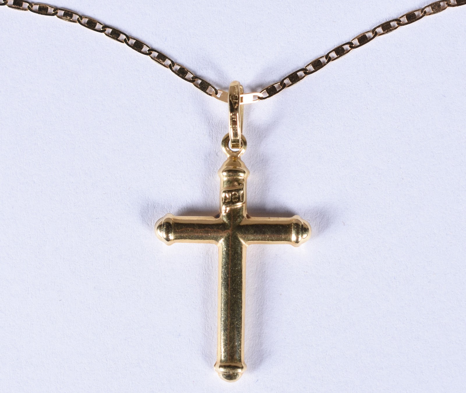 Gargantilha de ouro 18k, contraste 750 com crucifixo (Por motivos de... - foto 1 de 6