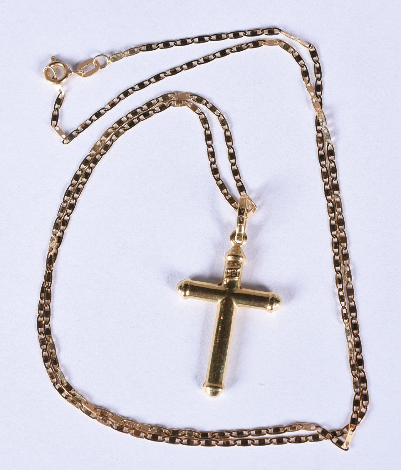 Gargantilha de ouro 18k, contraste 750 com crucifixo (Por motivos de... - foto 3 de 6