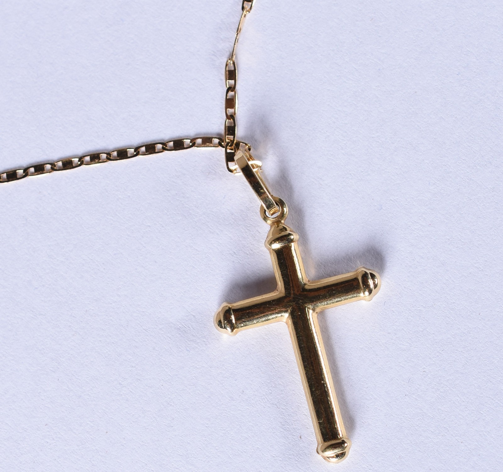 Gargantilha de ouro 18k, contraste 750 com crucifixo (Por motivos de... - foto 4 de 6
