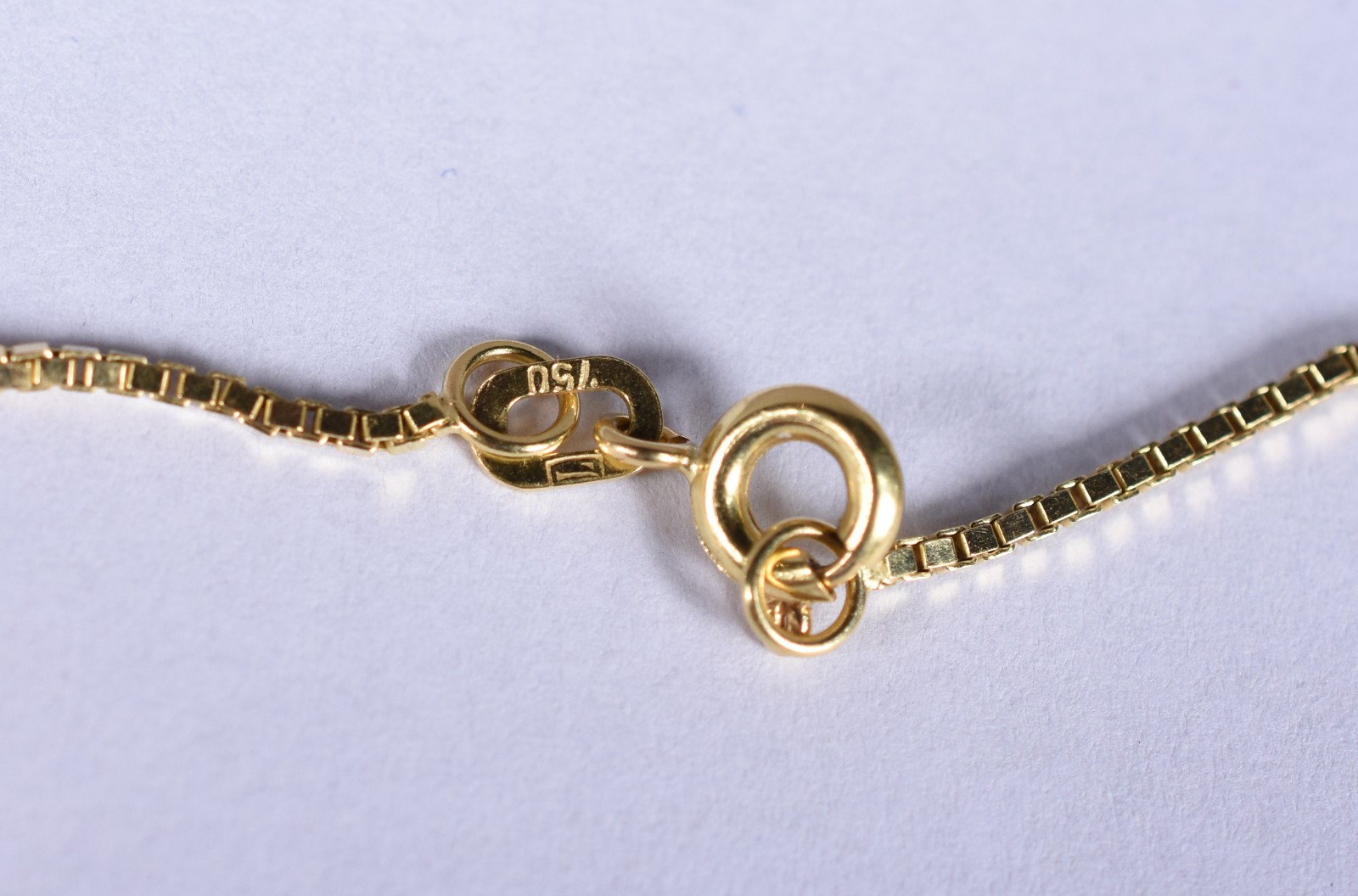 Colar de ouro 18k, contraste 750 com pingente de pedra topázio (Por... - foto 6 de 6