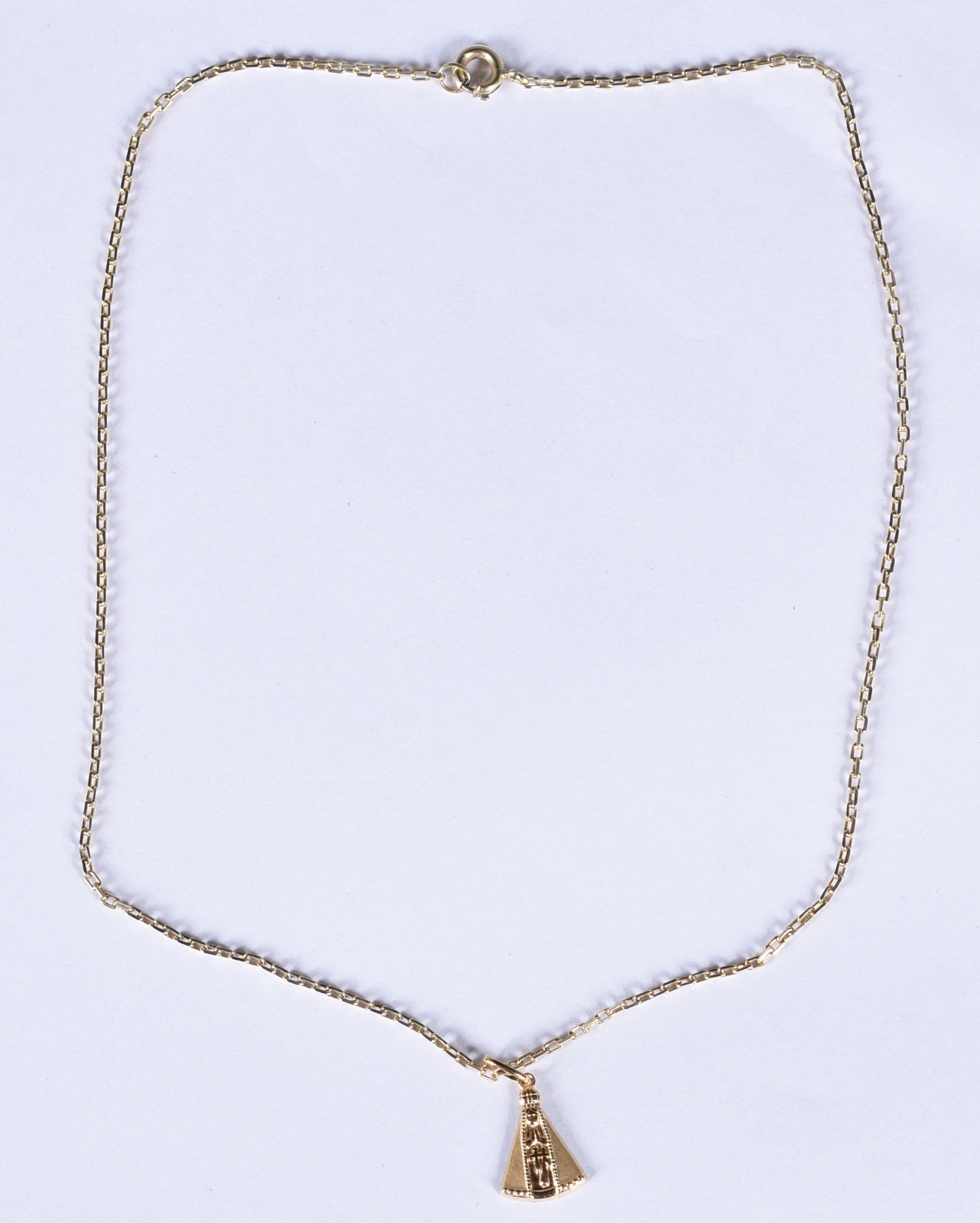 Colar de ouro 18k, contraste 750 e pingente Nossa Senhora Aparecida... - foto 2 de 4