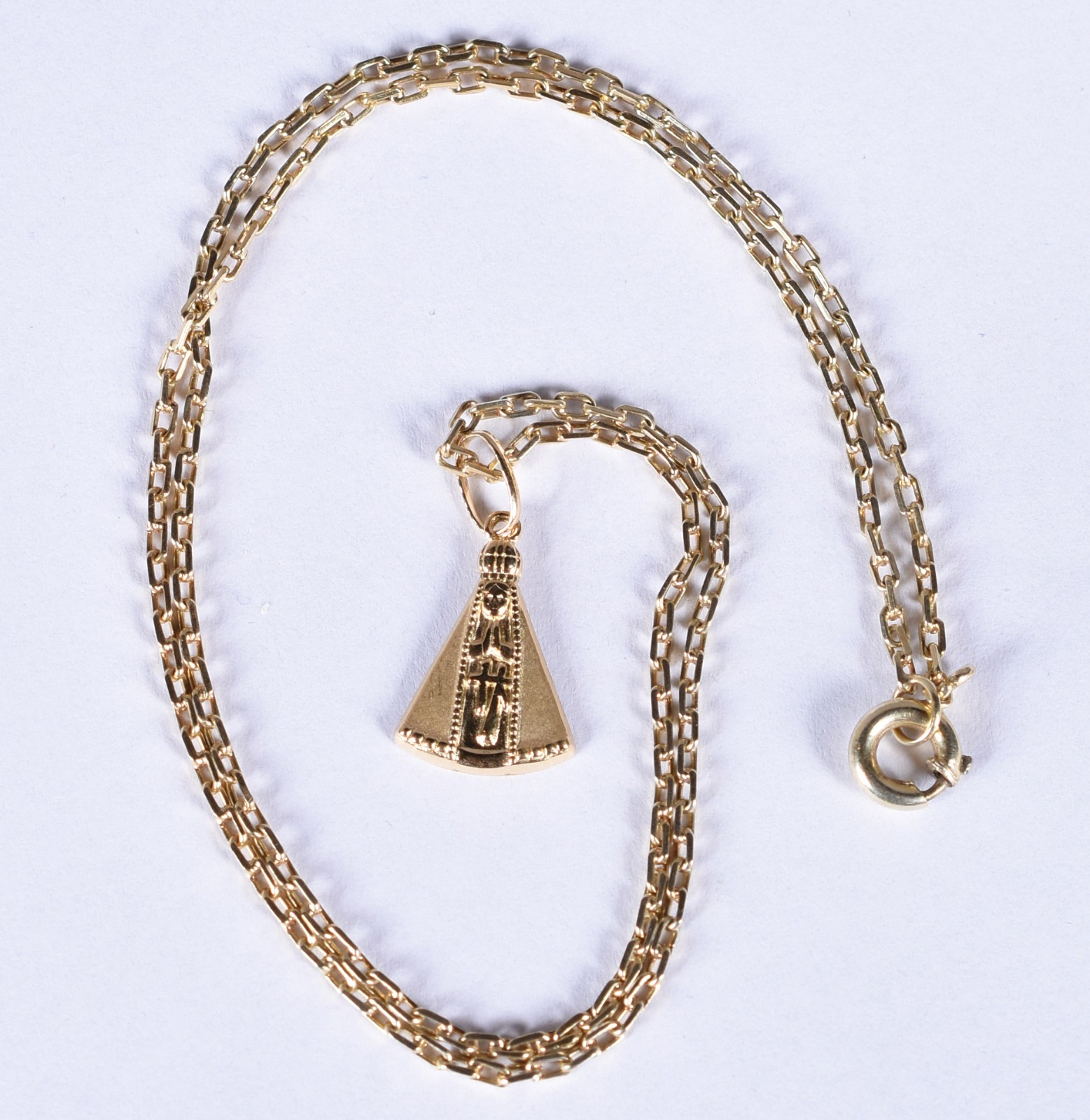Colar de ouro 18k, contraste 750 e pingente Nossa Senhora Aparecida... - foto 4 de 4