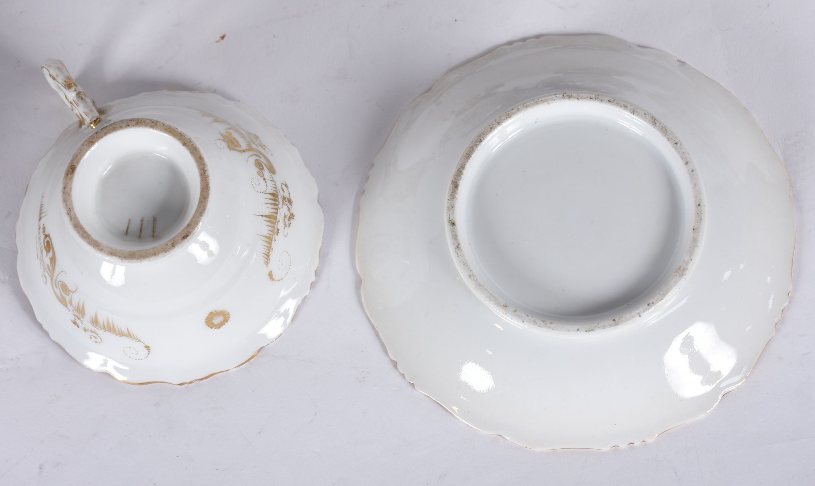 Serviço de chá de porcelana francesa Velho Paris, na cor vinho com... - foto 5 de 7