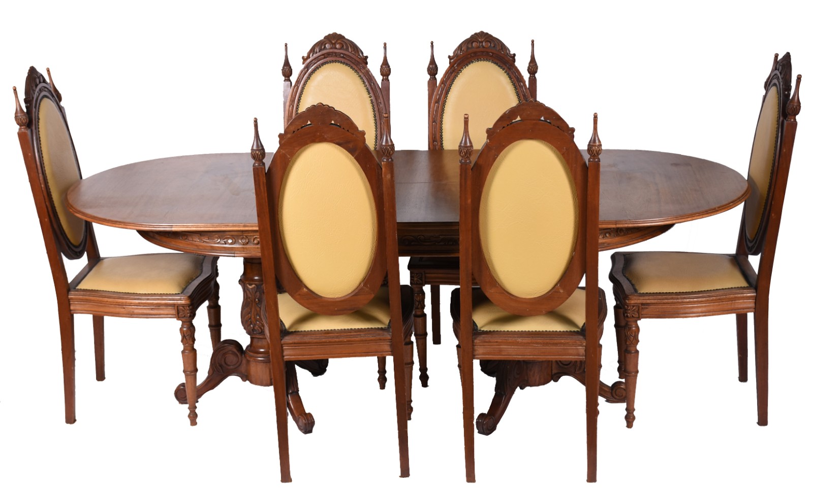 Mesa de jantar de cerejeira, tábua extensora (90 cm x 40 cm), saia... - foto 1 de 7