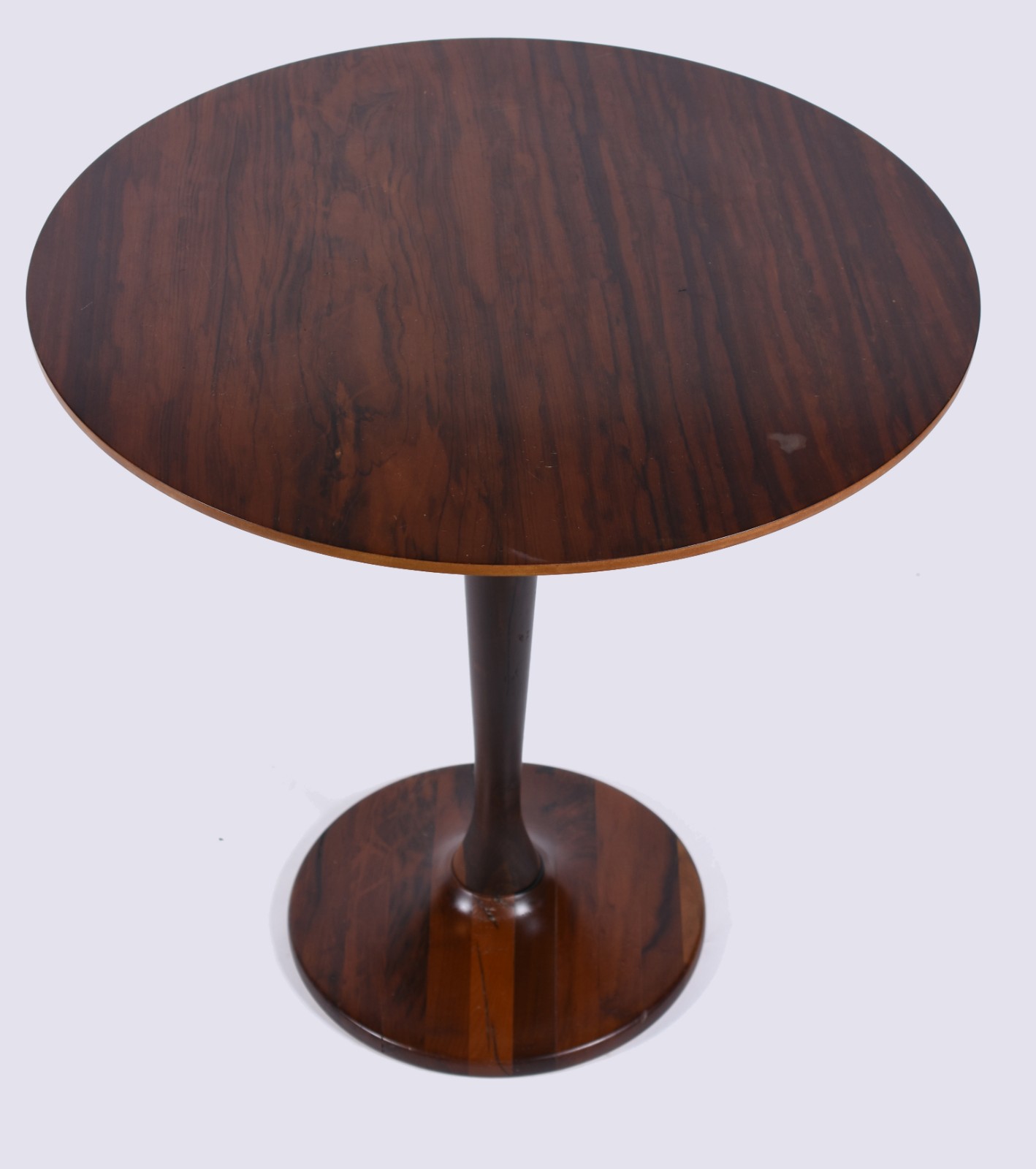 Mesa auxiliar de madeira nobre feitio redondo, design moderno. - foto 2 de 5