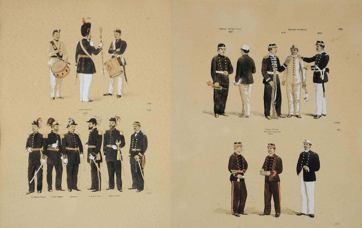 Seis Litogravuras aquareladas - Uniformes do Império do Brasil - 22 x... - foto 4 de 5