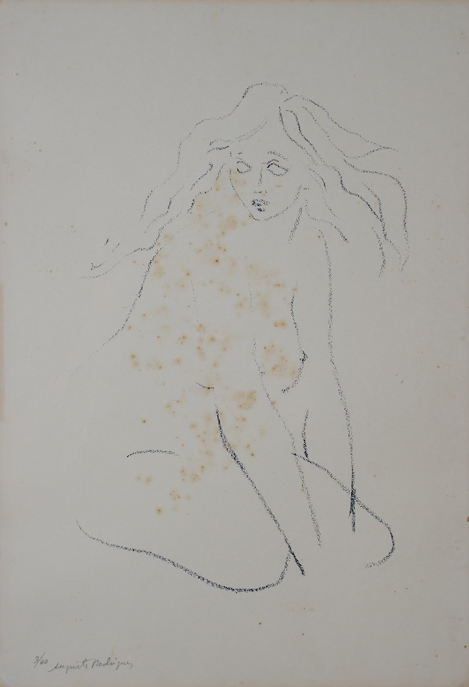 AUGUSTO RODRIGUES - Par de gravuras - Figura Feminina - 47 x 34... - foto 1 de 3