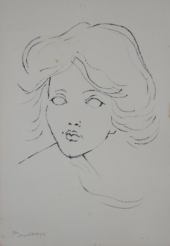 AUGUSTO RODRIGUES - Par de gravuras - Figura Feminina - 47 x 34... - foto 3 de 3