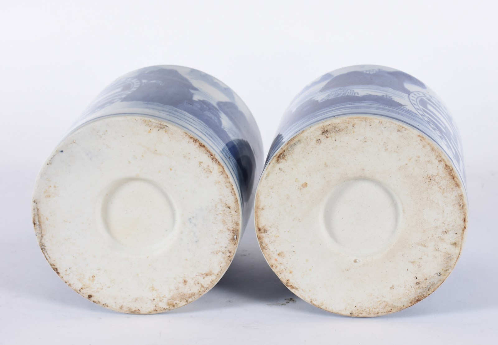 Par de potiches de porcelana chinesa azul e branca. - foto 5 de 5