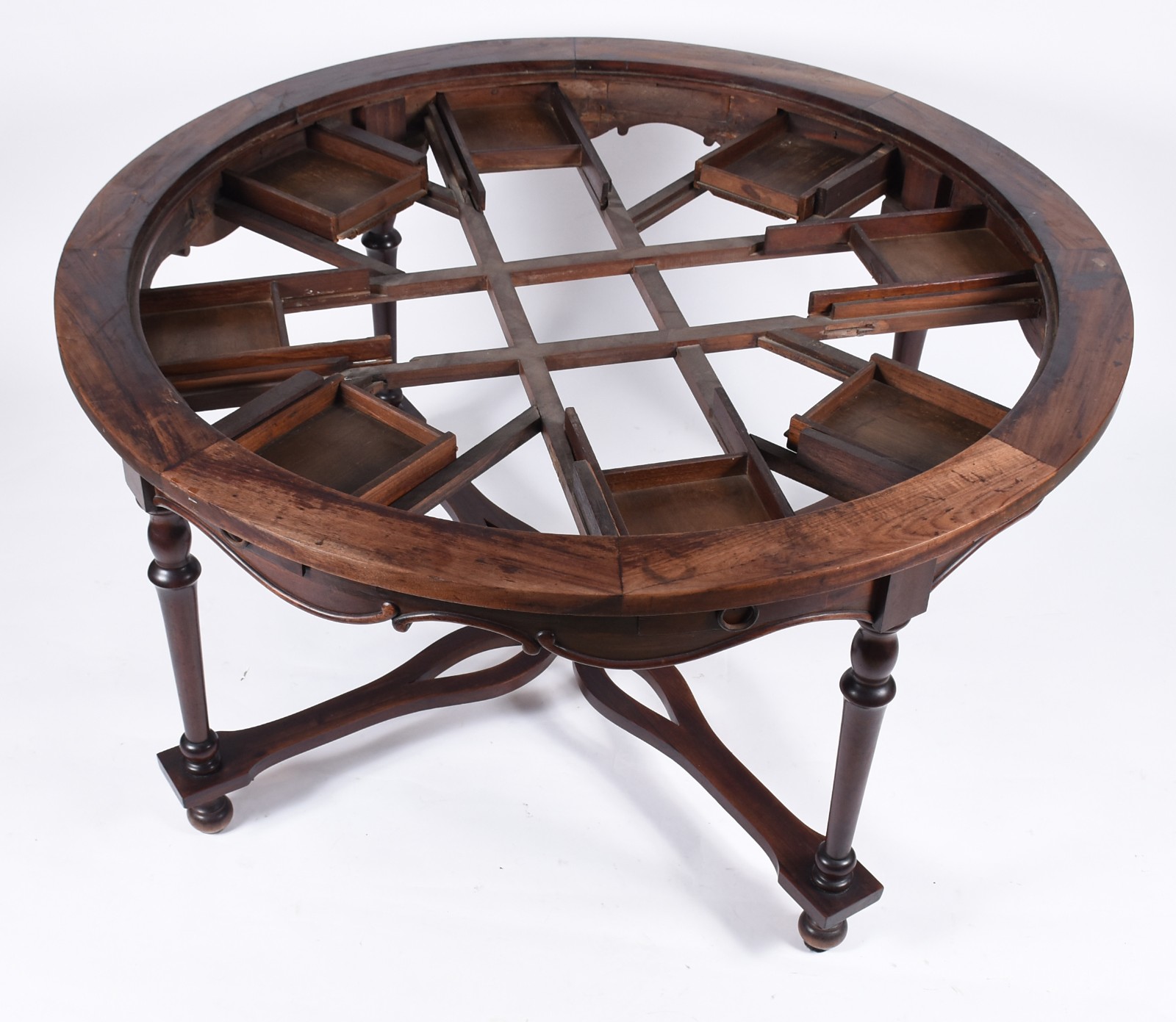 Mesa de jogo de madeira nobre, tampo reversível para feltro... - foto 5 de 6