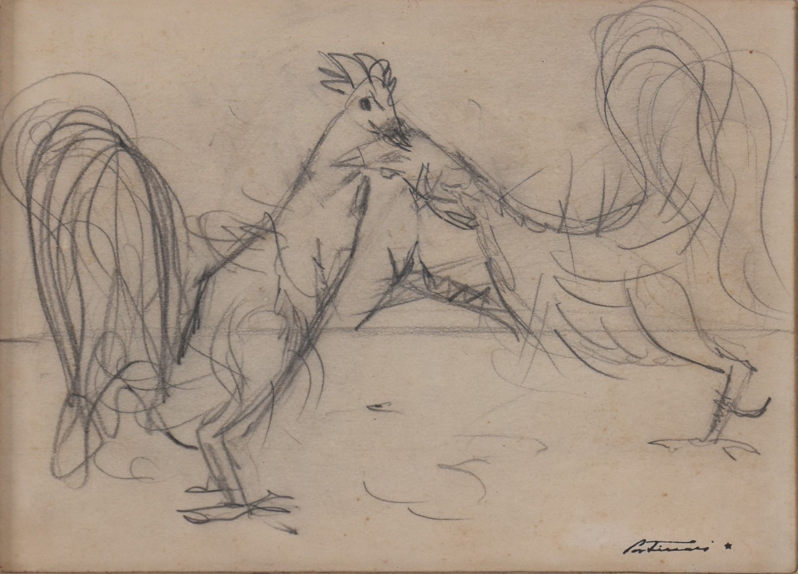 Cândido Portinari (1903-1962), Briga de Galos - foto 1 de 4