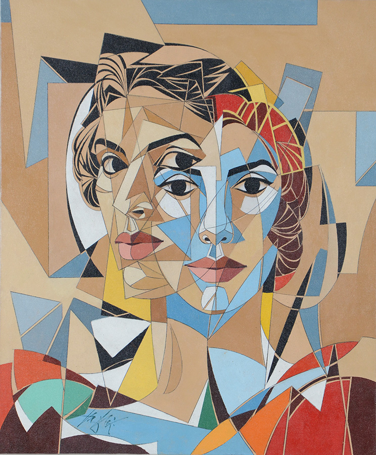 HENRI CARRIERES (1947) - Figuras - ost - 50 x 60 - foto 2 de 4