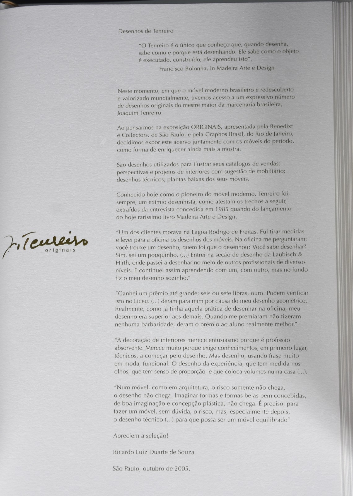 Livro-catálogo "Tenreiro - Originais - Tiragem de 30 exemplares... - foto 4 de 6