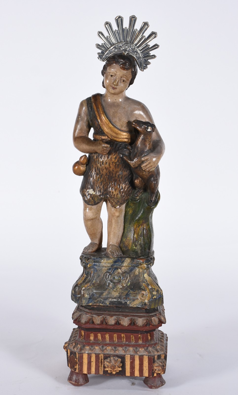 São João Batista menino - Belíssima Imagem de terracota policromada e... - foto 1 de 7