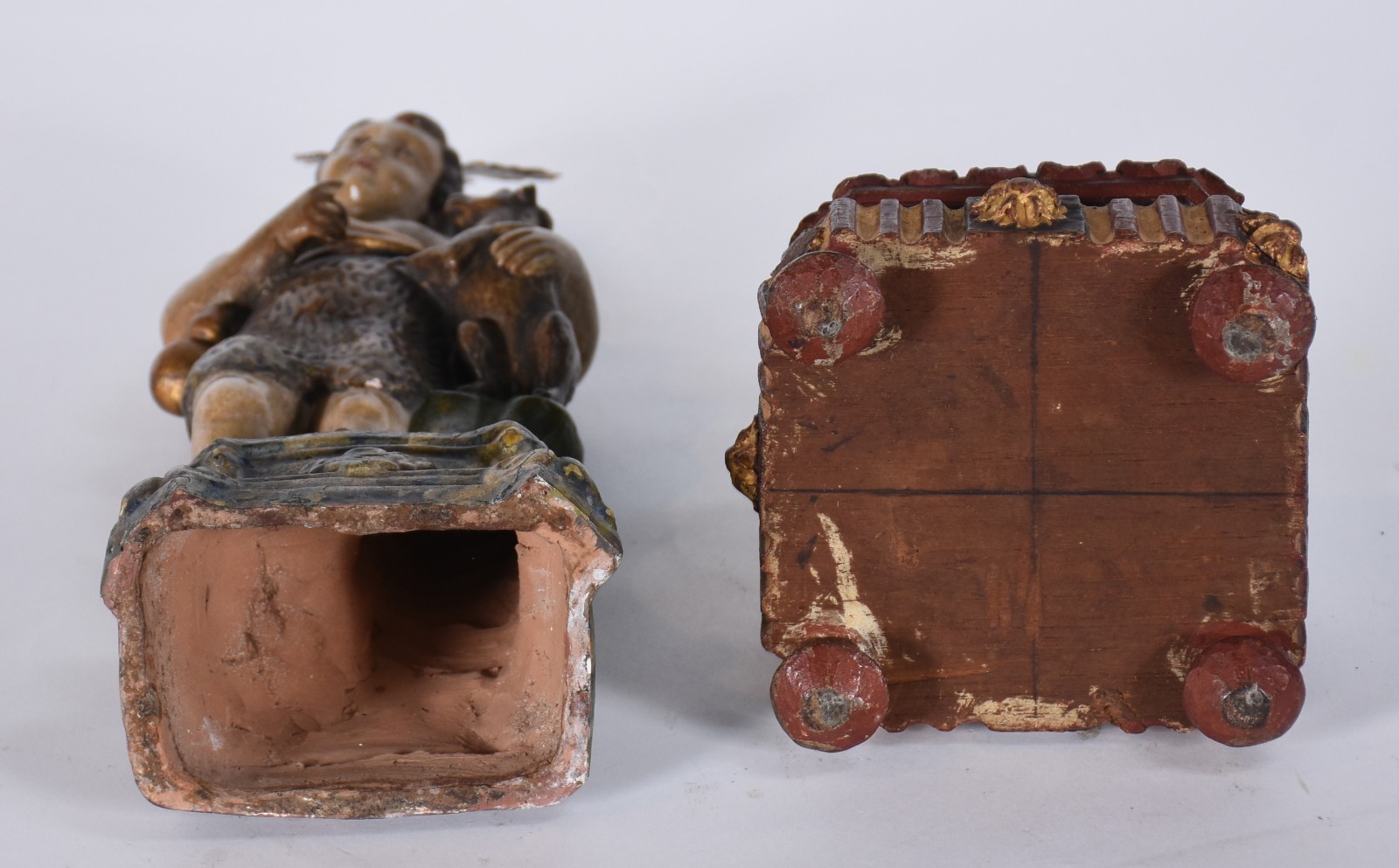 São João Batista menino - Belíssima Imagem de terracota policromada e... - foto 5 de 7