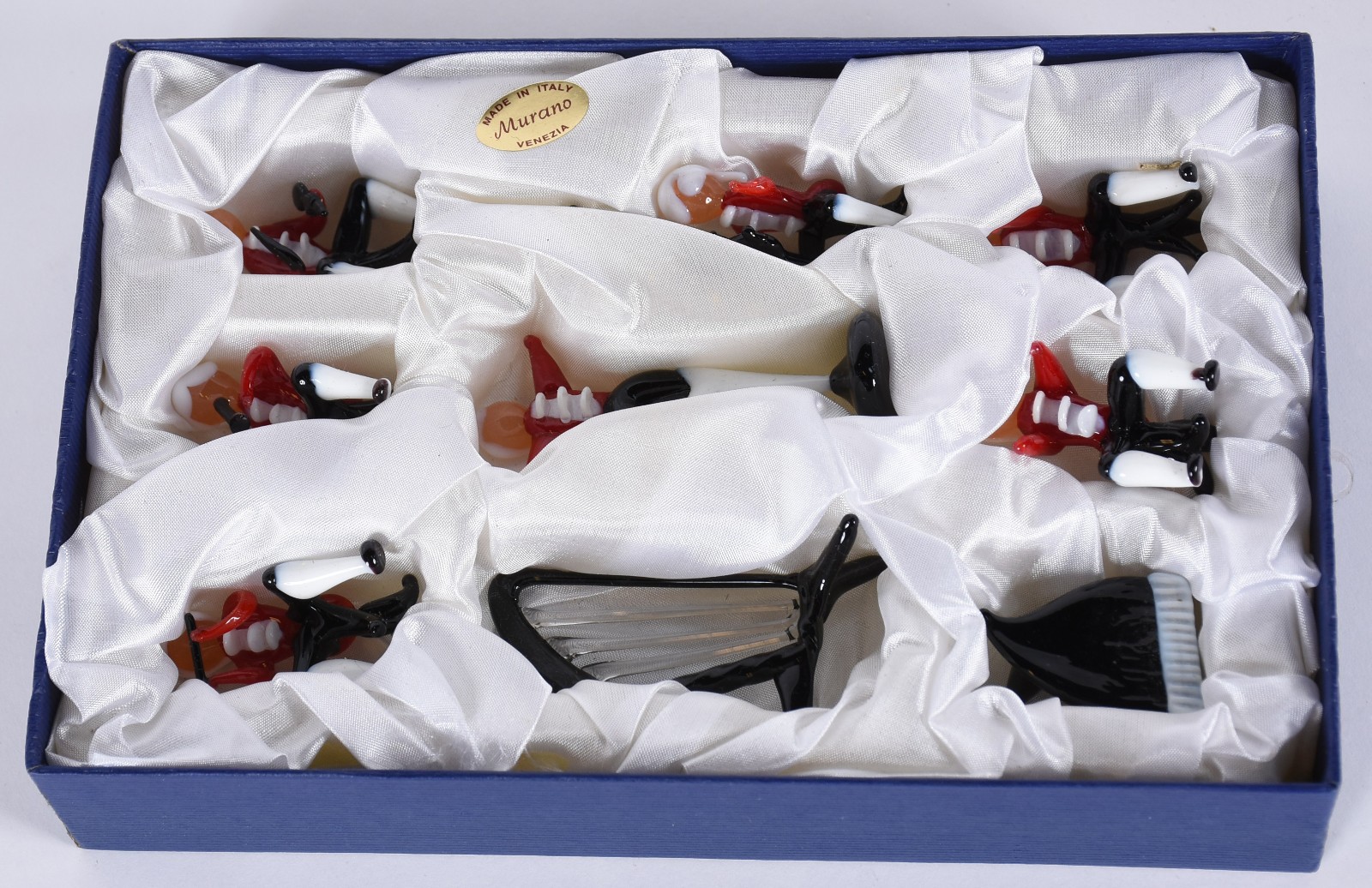 Conjunto de miniatura de músicos de murano italiano policromado, na... - foto 6 de 6