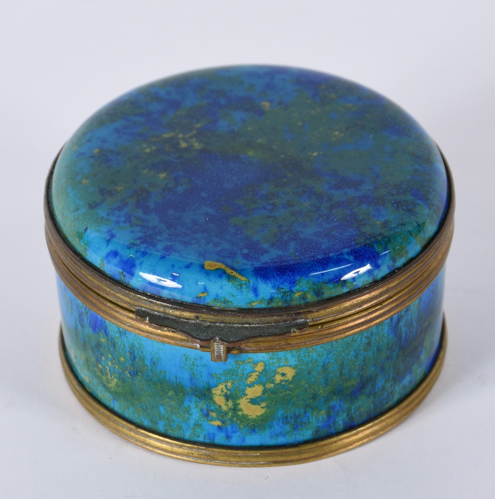 Caixa de porcelana francesa de Sèvres em tons de azul, guarnição de... - foto 1 de 5