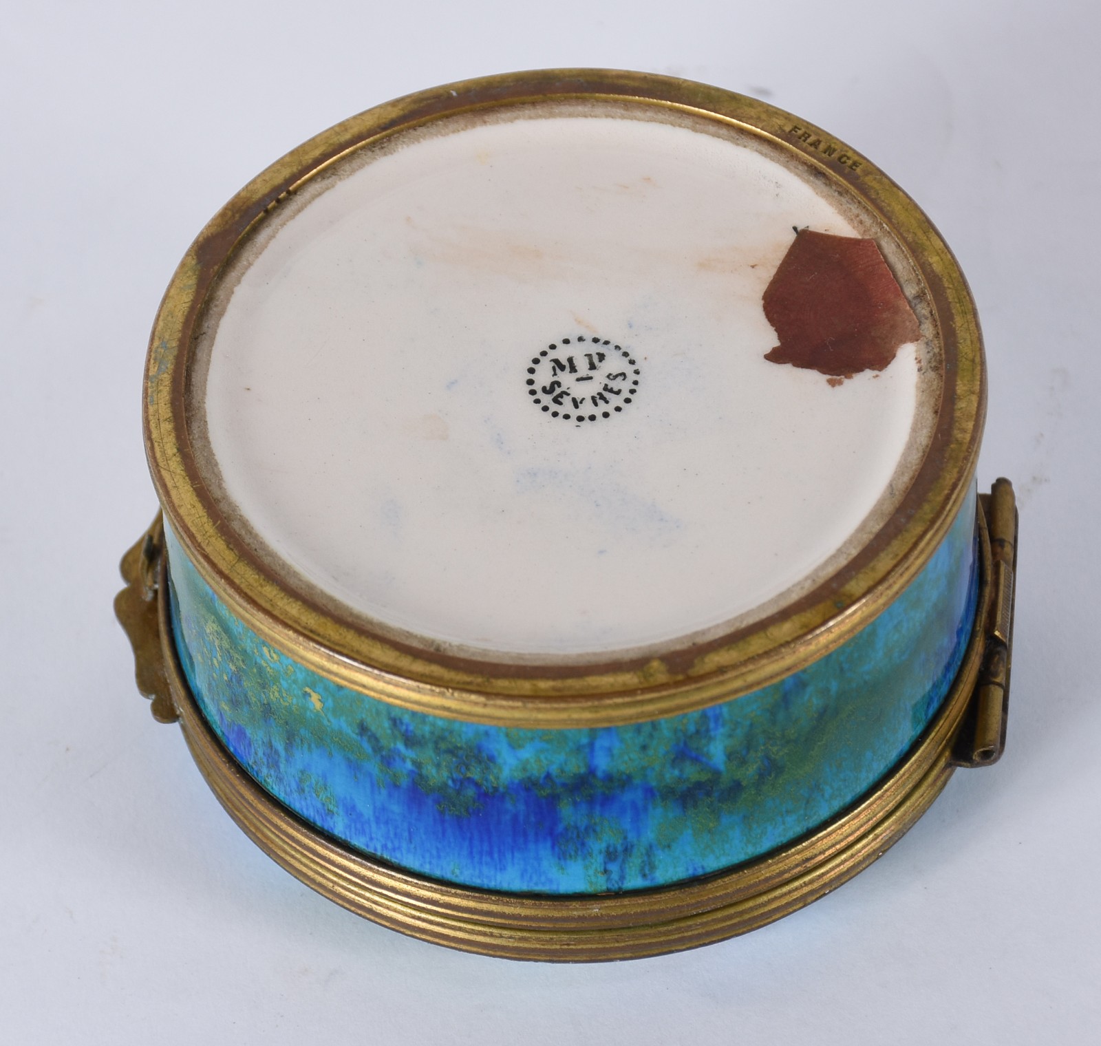 Caixa de porcelana francesa de Sèvres em tons de azul, guarnição de... - foto 4 de 5
