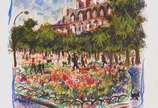 Sérgio Telles (1936-2022), Champs Élysées - Paris - Litrografia colorida pelo artista- datado 1974.