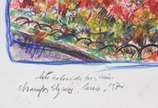 Sérgio Telles (1936-2022), Champs Élysées - Paris - Litrografia colorida pelo artista- datado 1974.