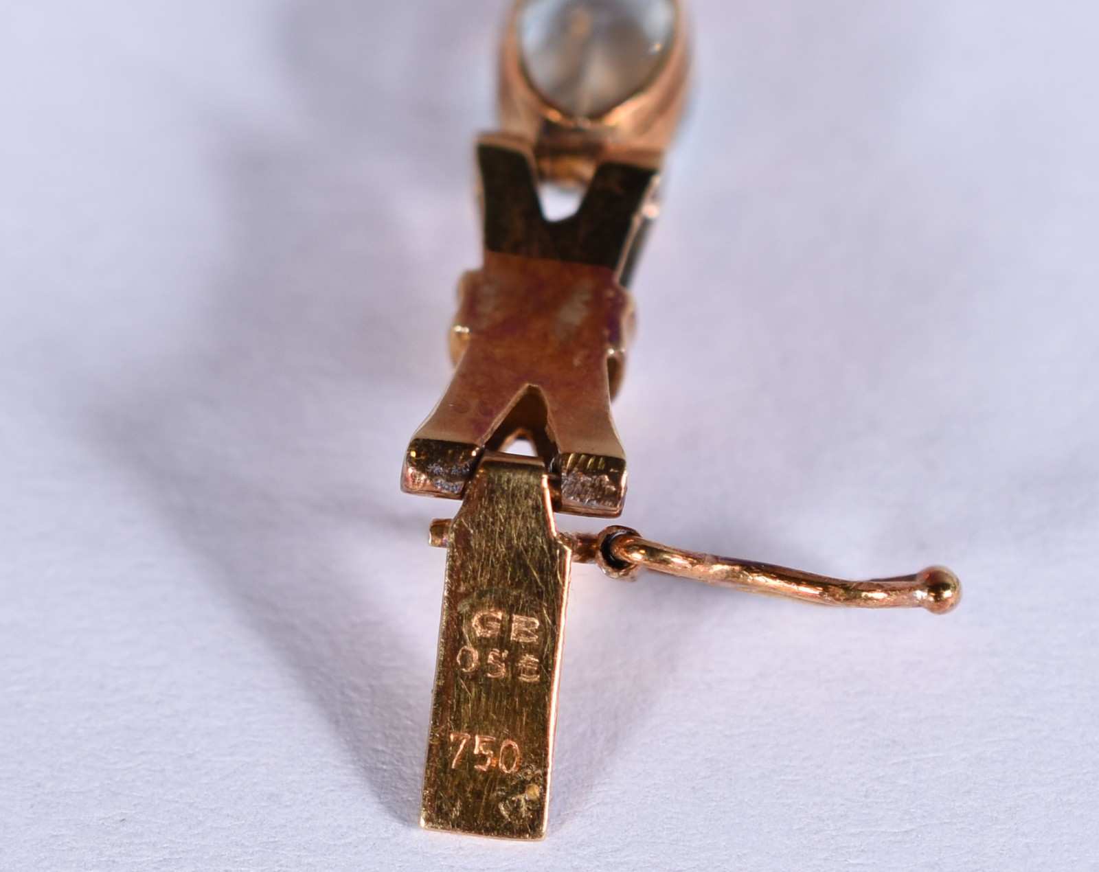 Pulseira de ouro 18k e pedras possivelmente água marinha (Por motivos... - foto 6 de 6