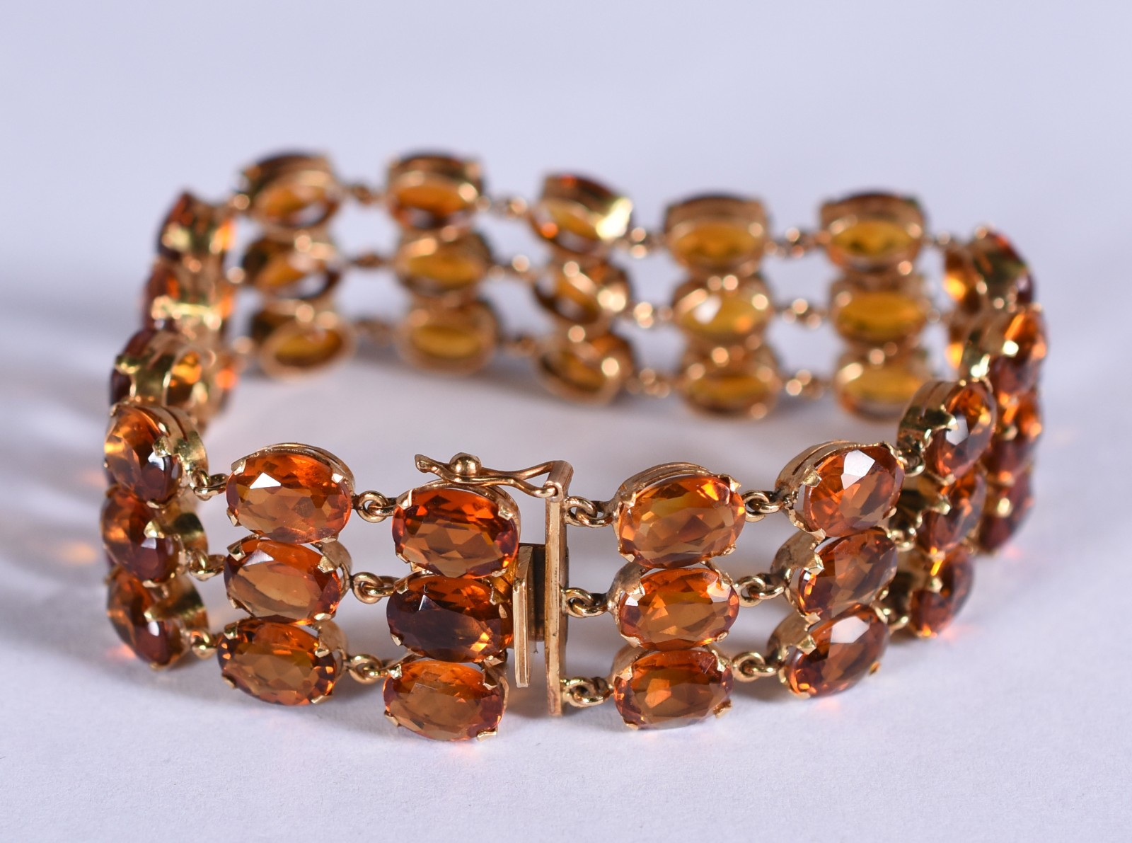 Pulseira de ouro 18k com pedras de citrino (Por motivos de segurança... - foto 1 de 6