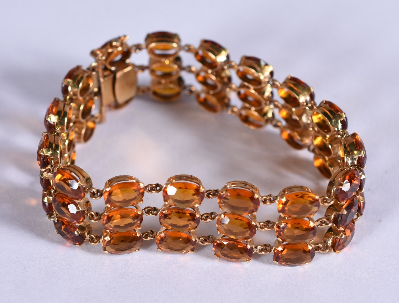 Pulseira de ouro 18k com pedras de citrino (Por motivos de segurança... - foto 4 de 6