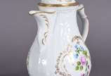 Aparelho de chá de porcelana Rozenthal composto... - Aparelho de chá de porcelana Rozenthal composto de: 11 xícaras com pires, leiteira, bule e açucareiro. Total:14 peças.