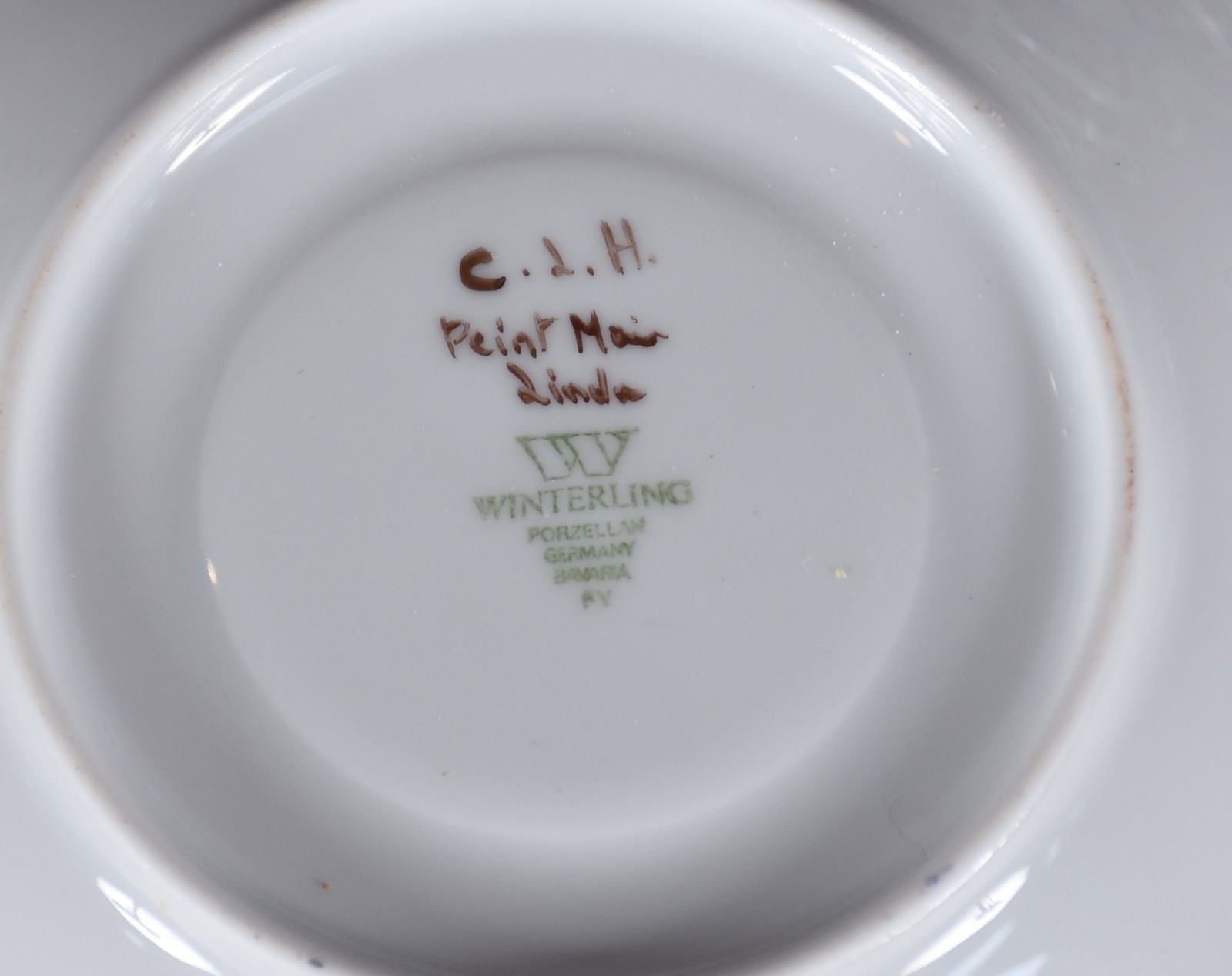 Doze xícaras com pires e açucareiro de porcelana Winterling - Germany... - foto 4 de 4