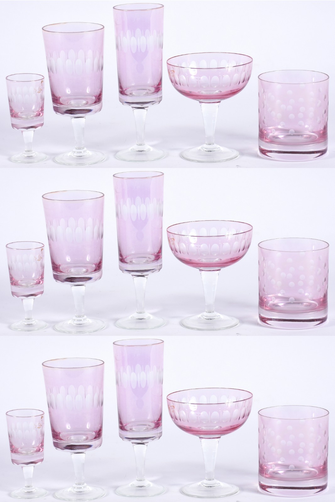 Serviço de cristal composto de: 8 flutes para champagne, 8 para vinho... - foto 1 de 3