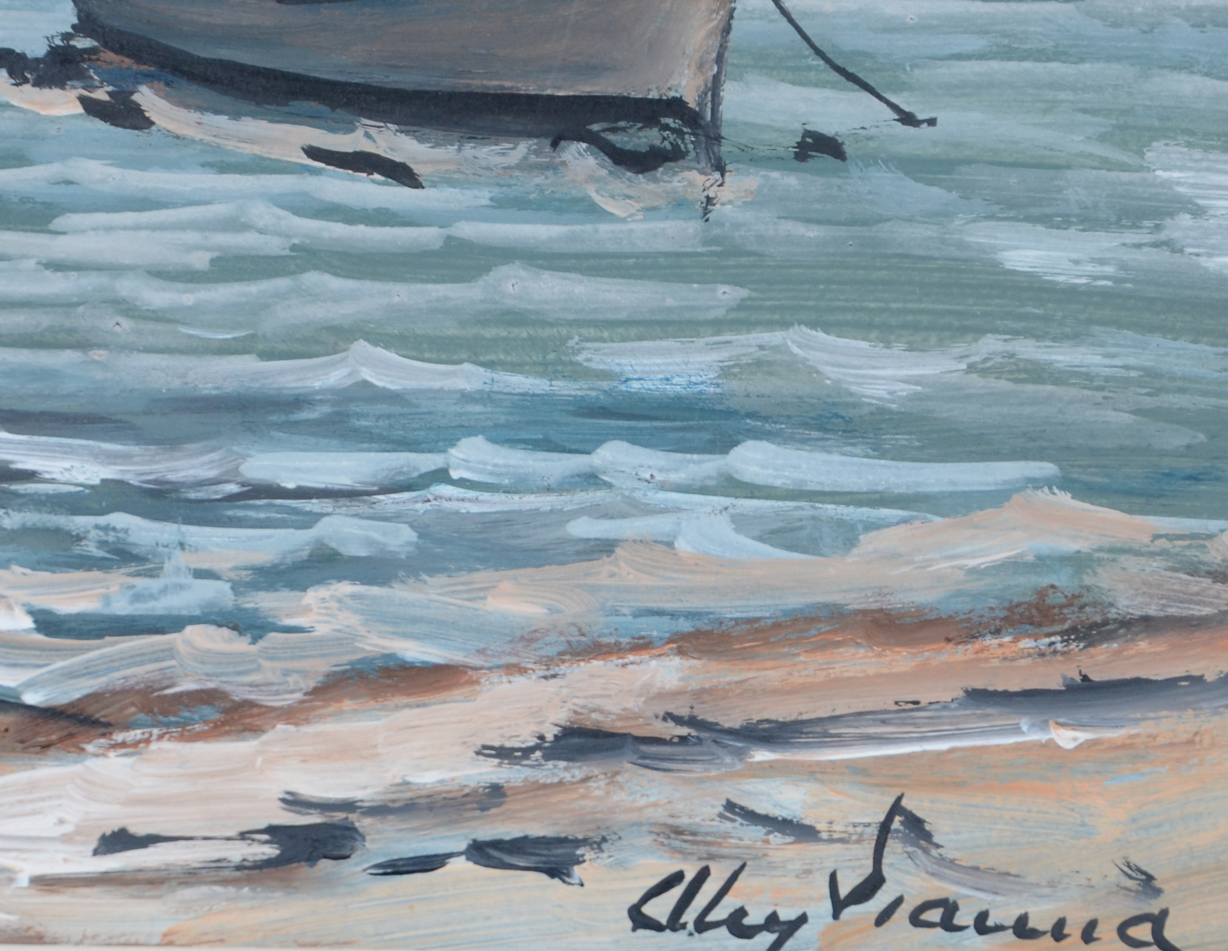 Alcy Vianna (1937), Marinha com barco - foto 2 de 2