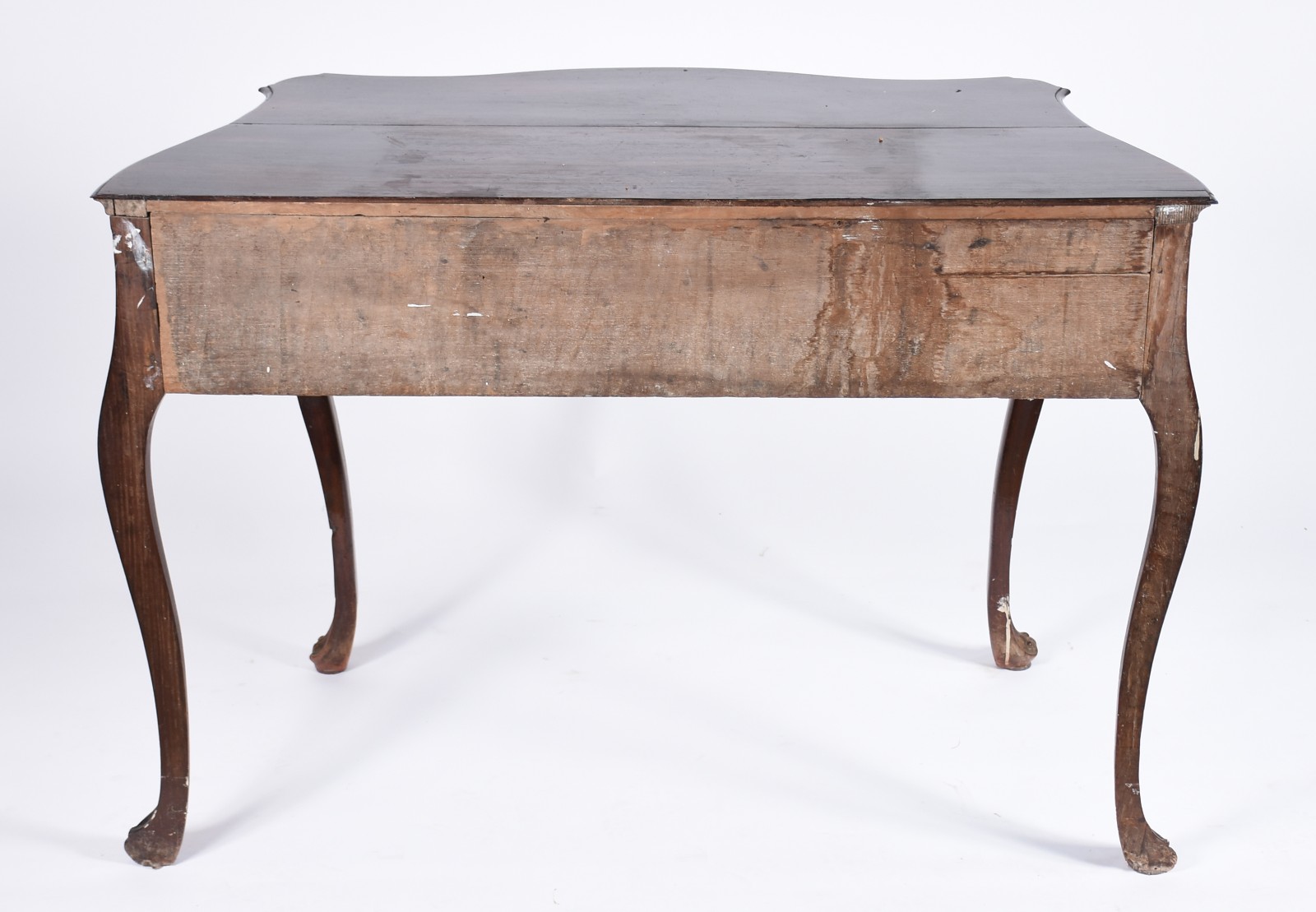Mesa de encostar Dom José de jacarandá, caixa ondulada, duas gavetas... - foto 5 de 6