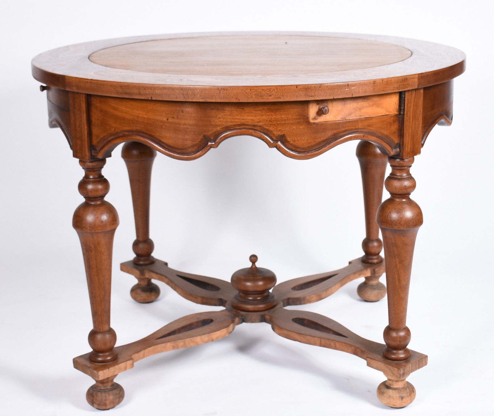 Mesa de jogo de madeira nobre, tampo reversível com um lado de... - foto 4 de 6