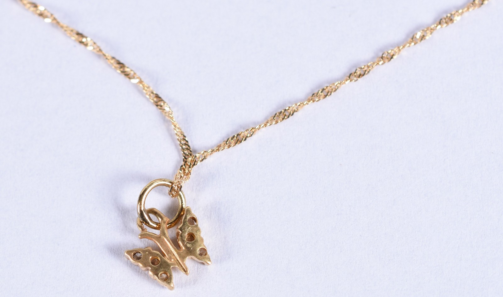 Cordão com pingente em ouro 18k contraste 750, cravejado de... - foto 3 de 5