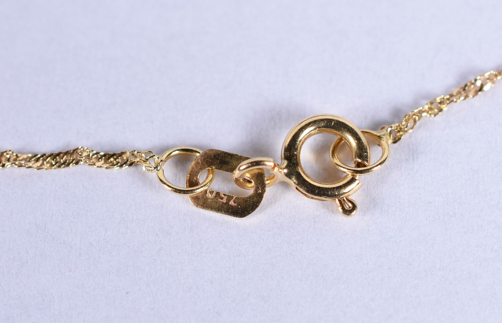 Cordão com pingente em ouro 18k contraste 750, cravejado de... - foto 5 de 5