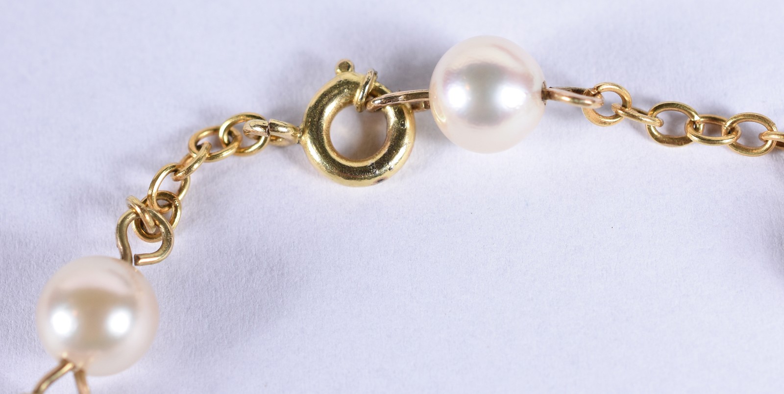 Pulseira em ouro 18k com 6 perolas intercaladas em correntes (Por... - foto 3 de 3