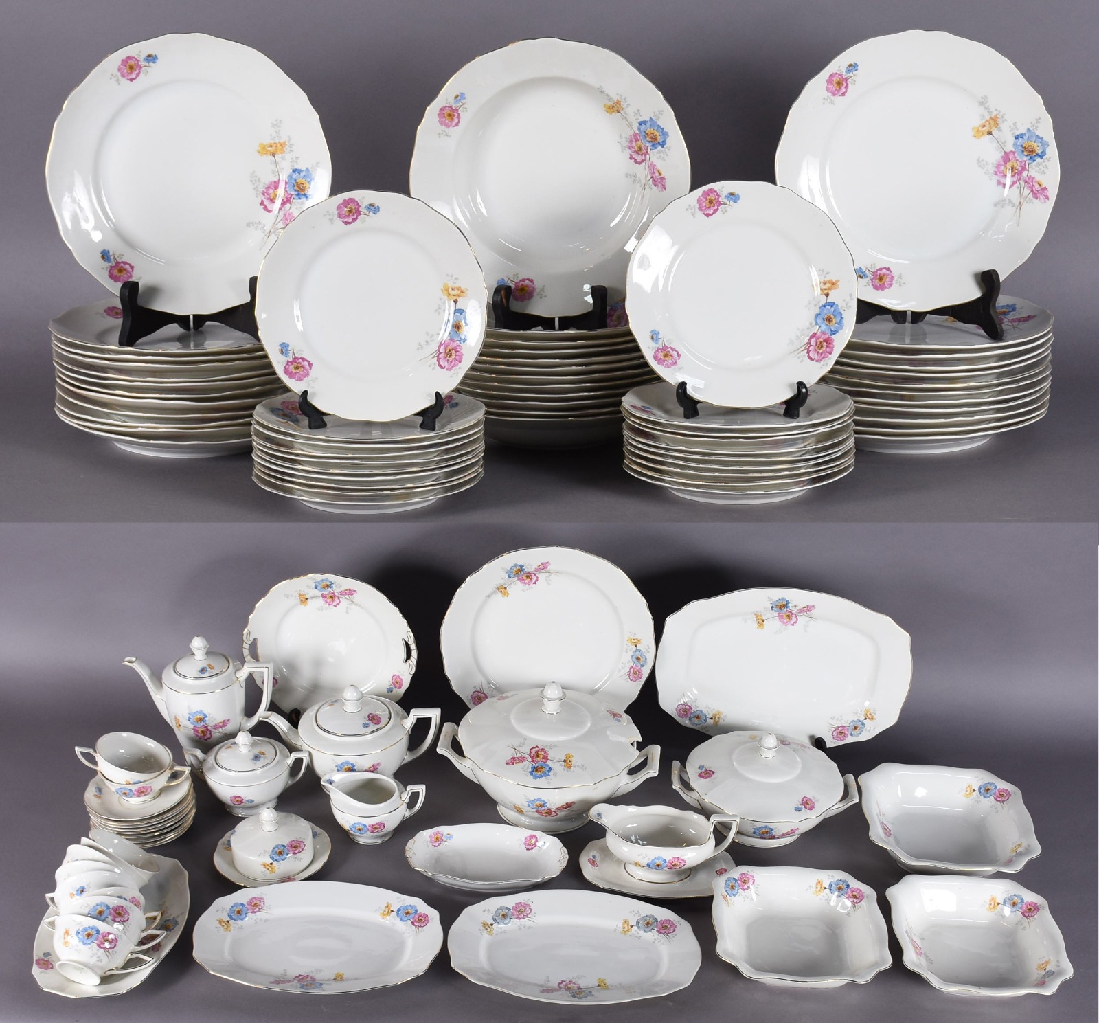Serviço de chá e jantar de porcelana Polonesa Koenigszelt, na cor... - foto 1 de 7