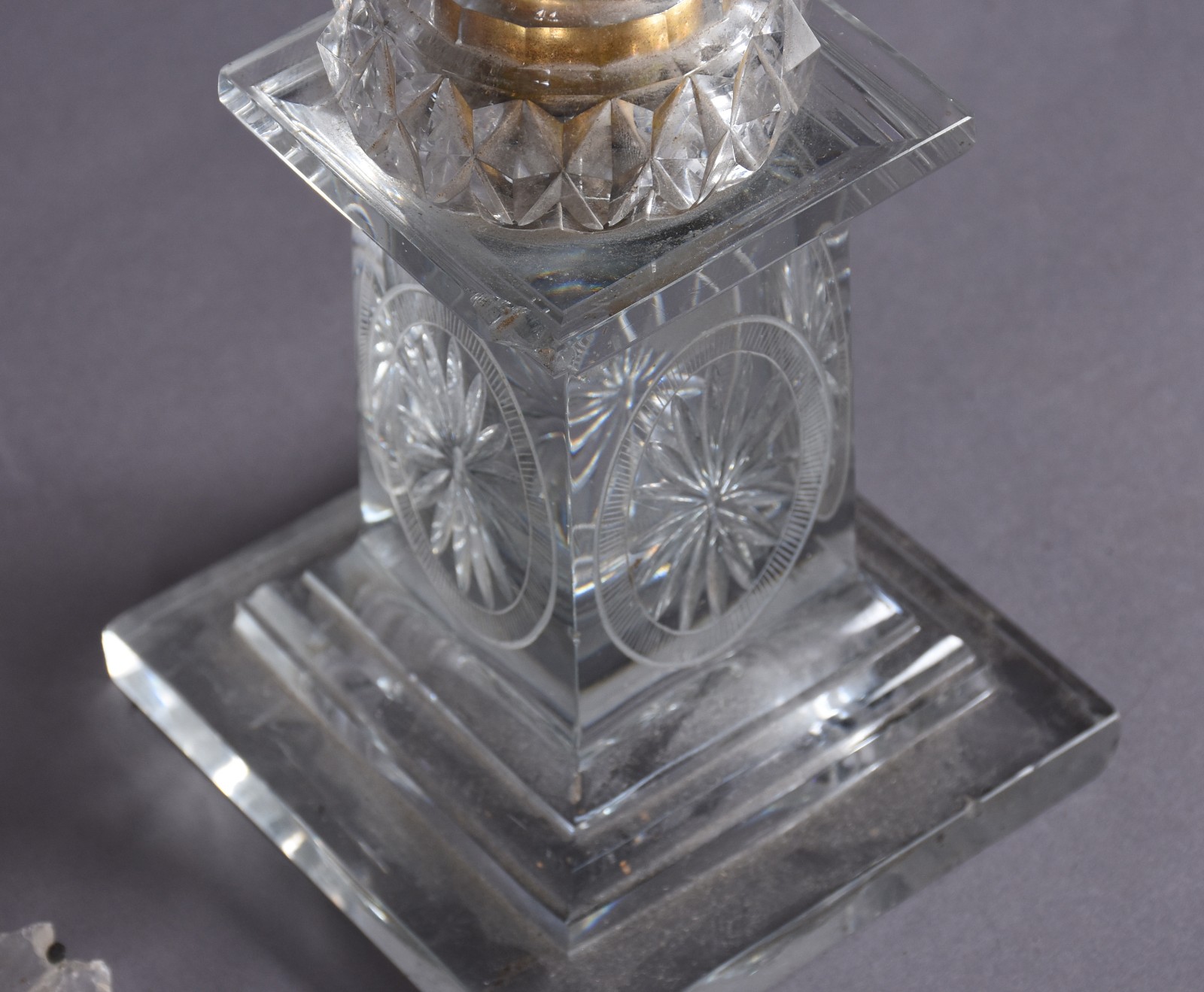Par de candelabros de cristal (quebrado). - foto 4 de 6