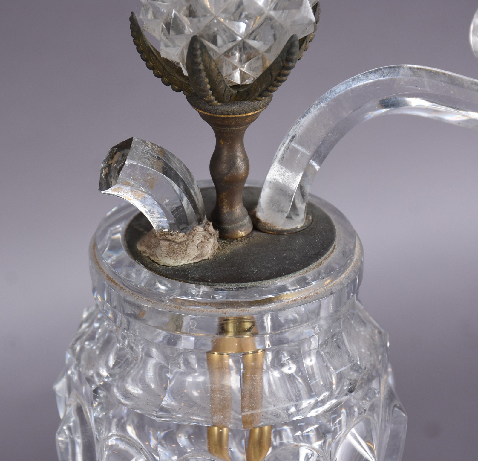 Par de candelabros de cristal (quebrado). - foto 5 de 6