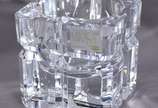 Seis peças diversas de vidro/cristal. - Seis peças diversas de vidro/cristal.