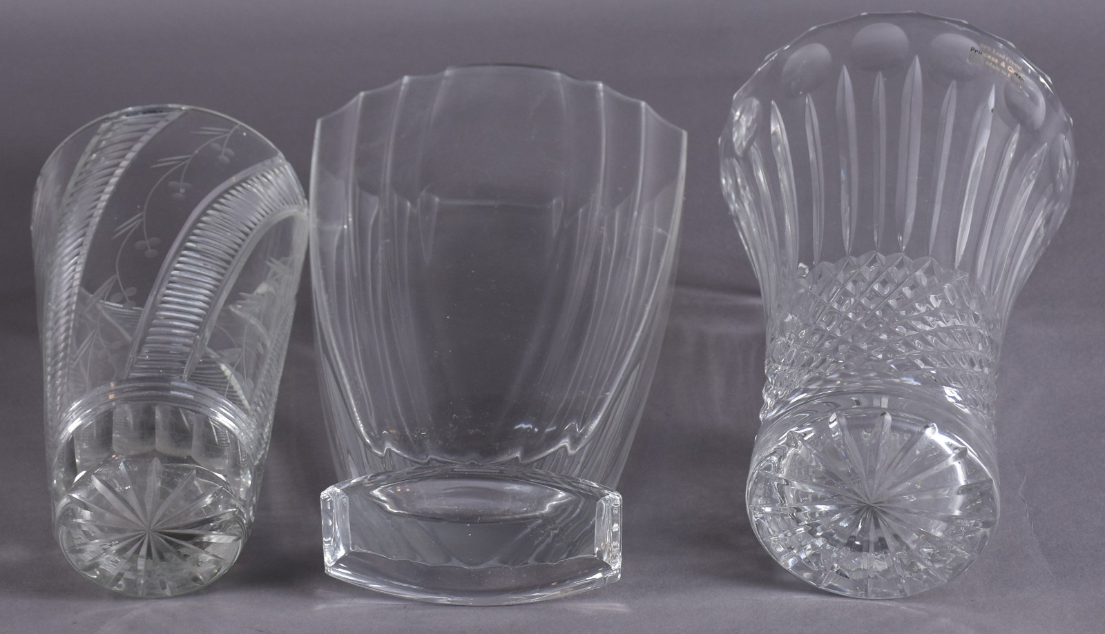 Três jarras de cristal diversos. - foto 4 de 4