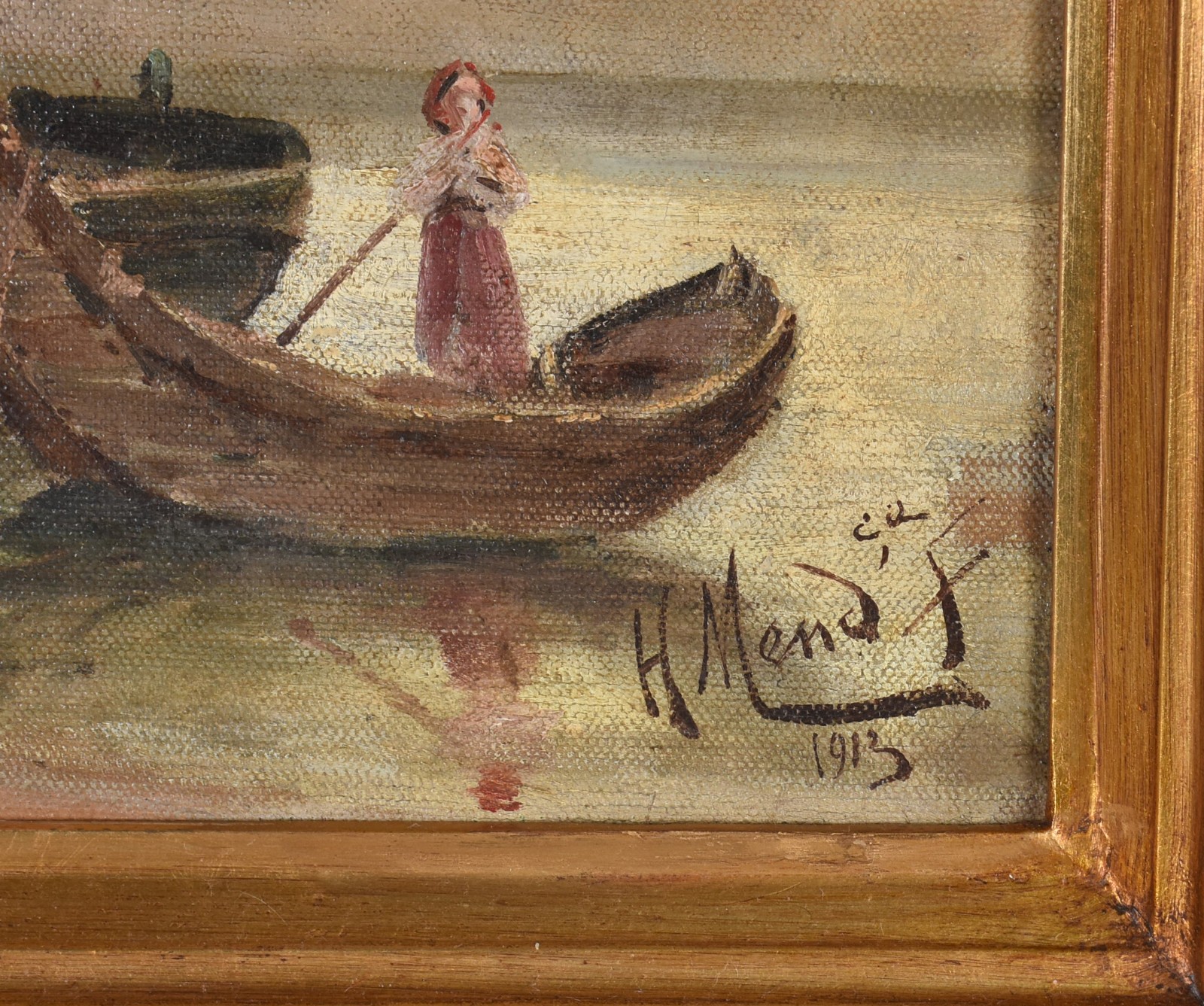 Mendonça Filho (1895-1964), Marinha com figuras - foto 3 de 5