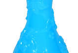 Vaso de opalina azul turquesa com com folhas em... - Vaso de opalina azul turquesa com com folhas em relevo. 