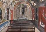 Sobragil Carôllo (1896-1974), Interior da Igreja - Óleo sobre tela - datado 1955. Obs. pequenas falhas na tinta.