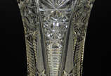 Vaso de crital Tcheco  lapidado (lascados borda) - Vaso de crital Tcheco  lapidado (lascados borda)