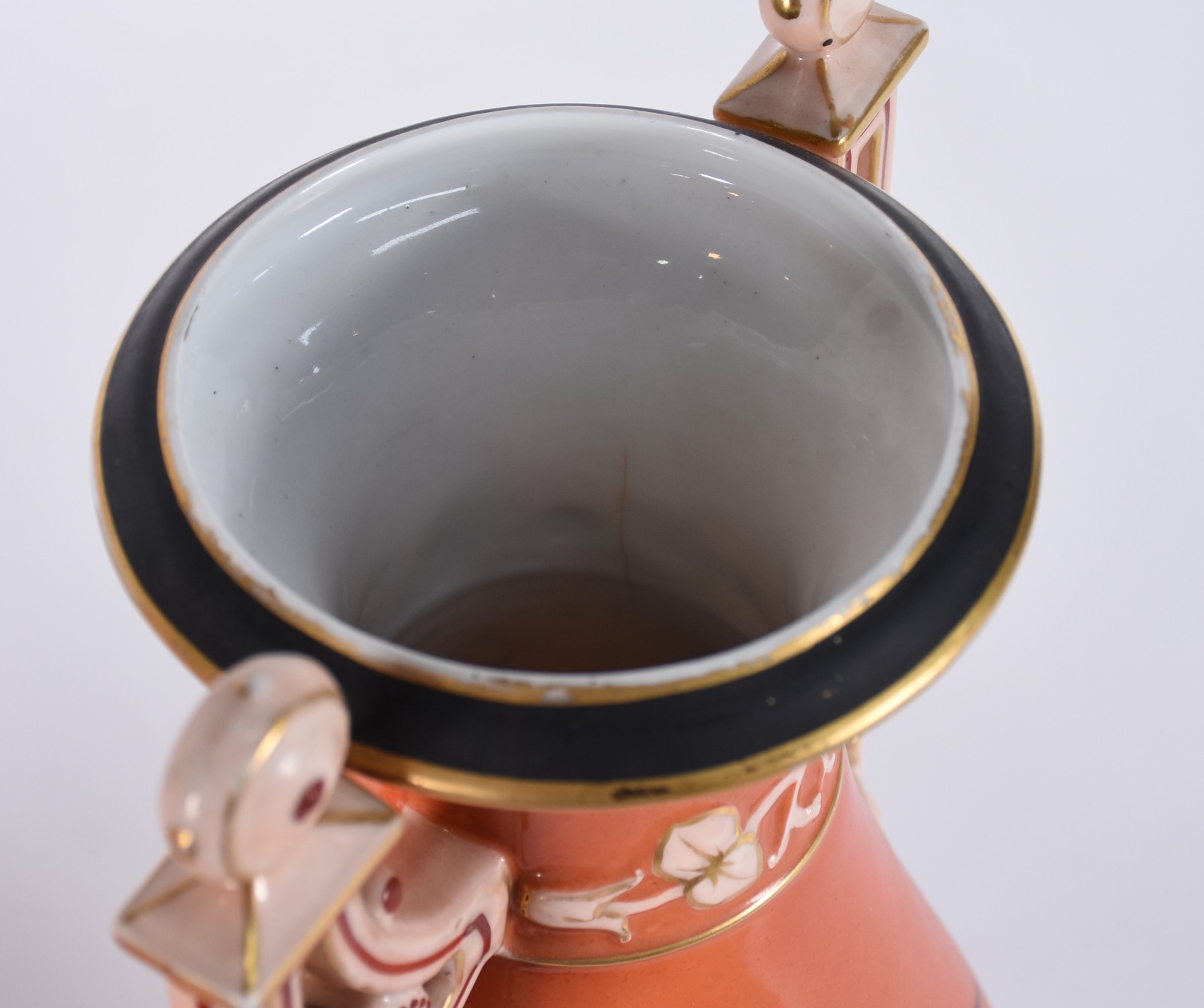 Par de grandes vasos de porcelana francesa Velho Paris, fundo rouge... - foto 6 de 7