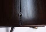 Mesa/aparador de madeira nobre estilo ingles, t... - Mesa/aparador de madeira nobre estilo ingles, tampo dobrável, apoio em duplo balaústre gomado terminando em tres pernas recurvas cada, ponteiras...
